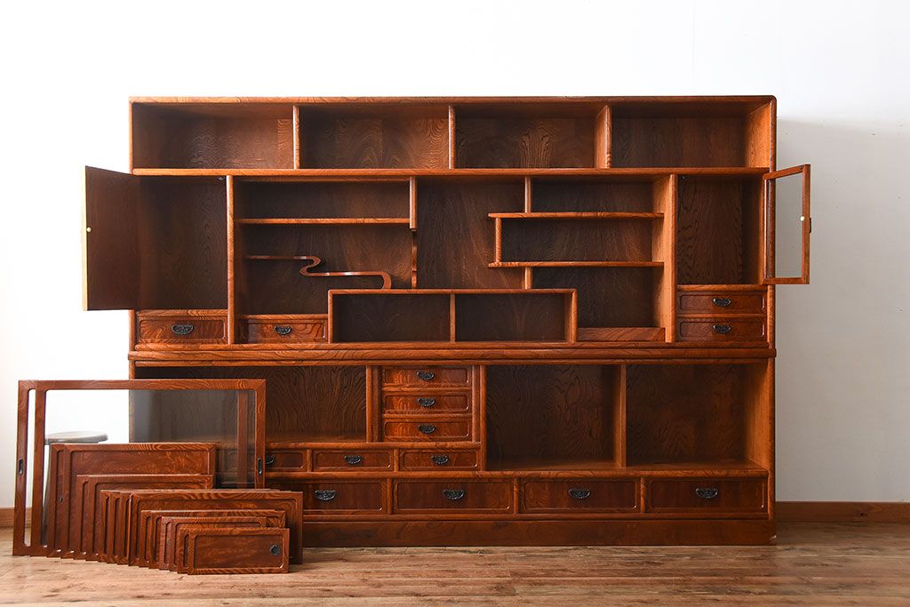 中古 特大サイズ!玉杢の極めて美しい最高級欅茶箪笥 | ラフジュ工房