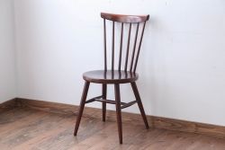 中古　秋田木工　レトロなスピンドルチェア(ダイニングチェア)(2)