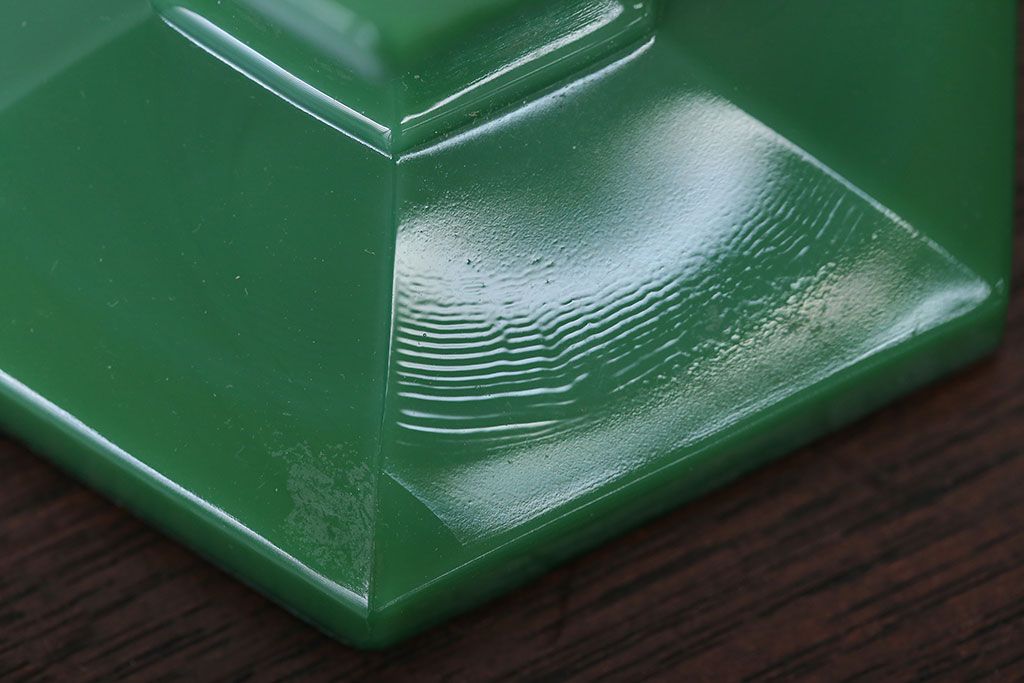 アンティーク雑貨　【H様ご成約済み・ご決済用】イギリスアンティーク　レトロでシンプルなガラス製キャンドルスタンドペアセット