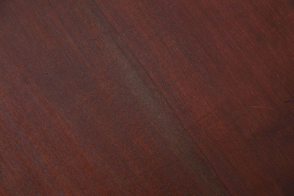 レトロ家具　昭和レトロ　古い木製のアンティーク丸型ちゃぶ台(2)