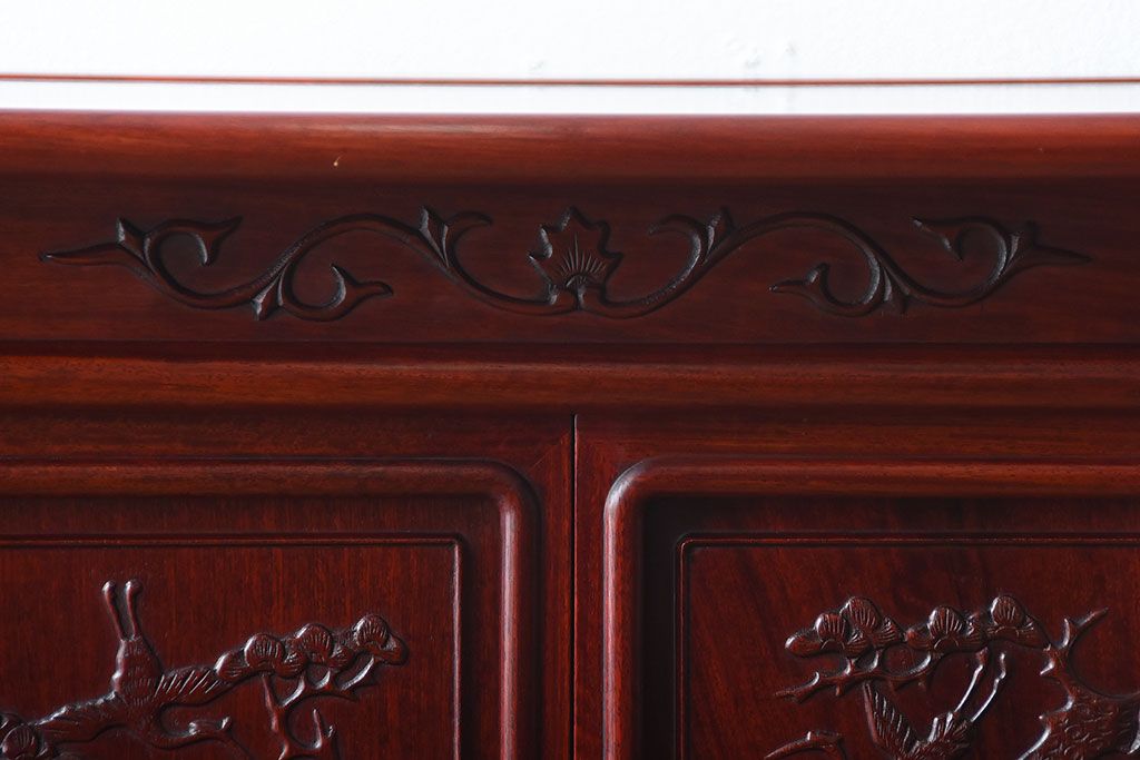 アンティーク家具　和製アンティーク　古い唐木材の茶棚(飾り棚)