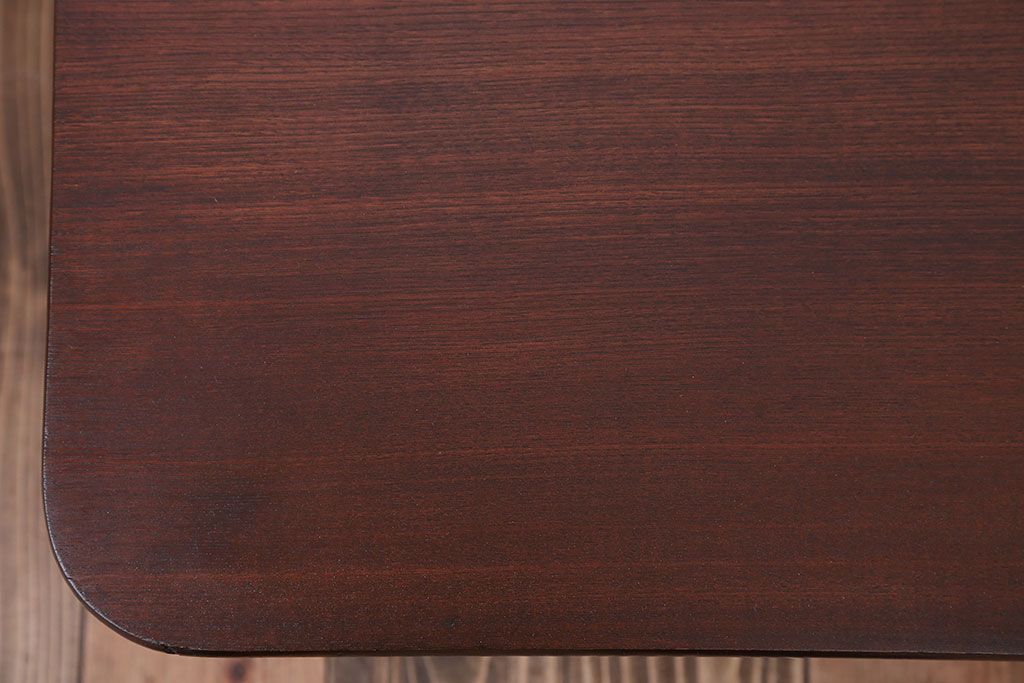 アンティーク家具　和製アンティーク　天板栓材一枚板の長方形型角ちゃぶ台