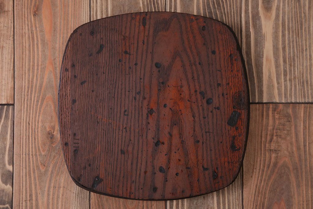 レトロ家具　和製アンティーク　特大サイズ!古い栓材のレトロな丸ちゃぶ台