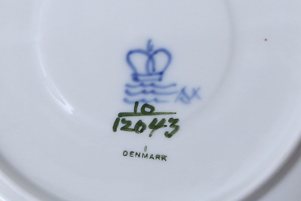 アンティーク雑貨　ロイヤルコペンハーゲン　ブルーフラワーブレイデッド・カップ&ソーサー6客セット