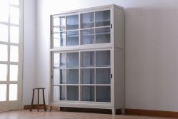 アンティーク家具　アンティーク　大きなペイント収納棚(陳列棚・収納棚)