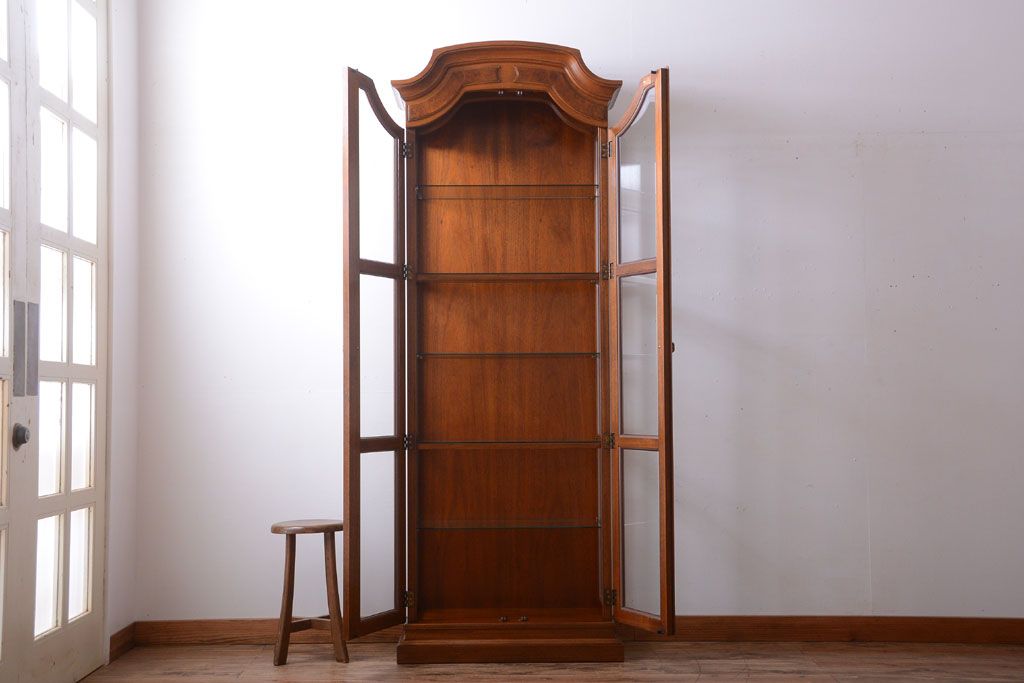 中古　DREXEL HERITAGE(ドレクセルヘリテイジ) キュリオケース(飾り棚、ガラスショーケース)(定価約62万円)