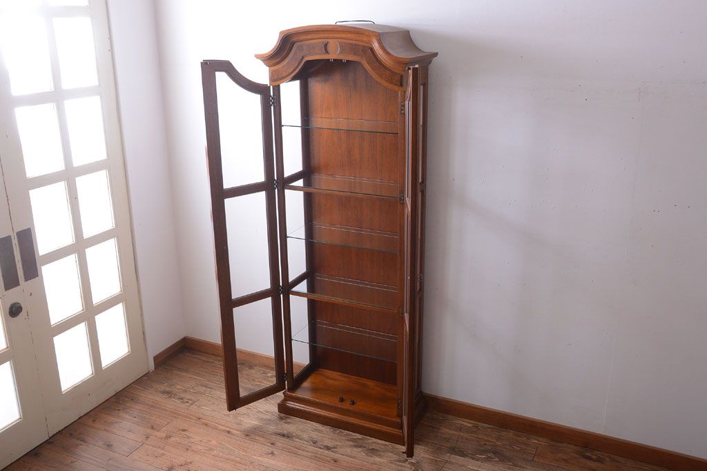 中古　DREXEL HERITAGE(ドレクセルヘリテイジ) キュリオケース(飾り棚、ガラスショーケース)(定価約62万円)