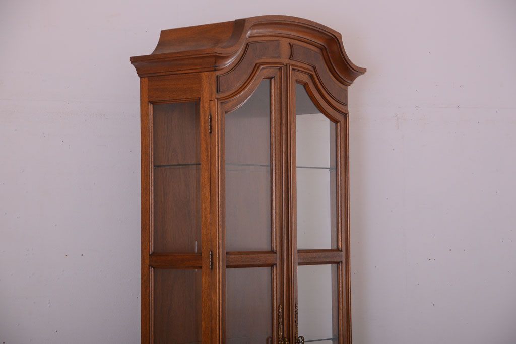 中古　DREXEL HERITAGE(ドレクセルヘリテイジ) キュリオケース(飾り棚、ガラスショーケース)(定価約62万円)