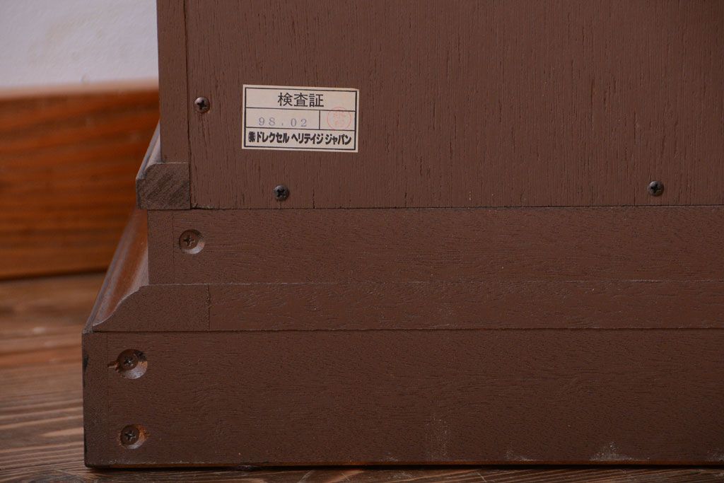 中古　DREXEL HERITAGE(ドレクセルヘリテイジ) キュリオケース(飾り棚、ガラスショーケース)(定価約62万円)