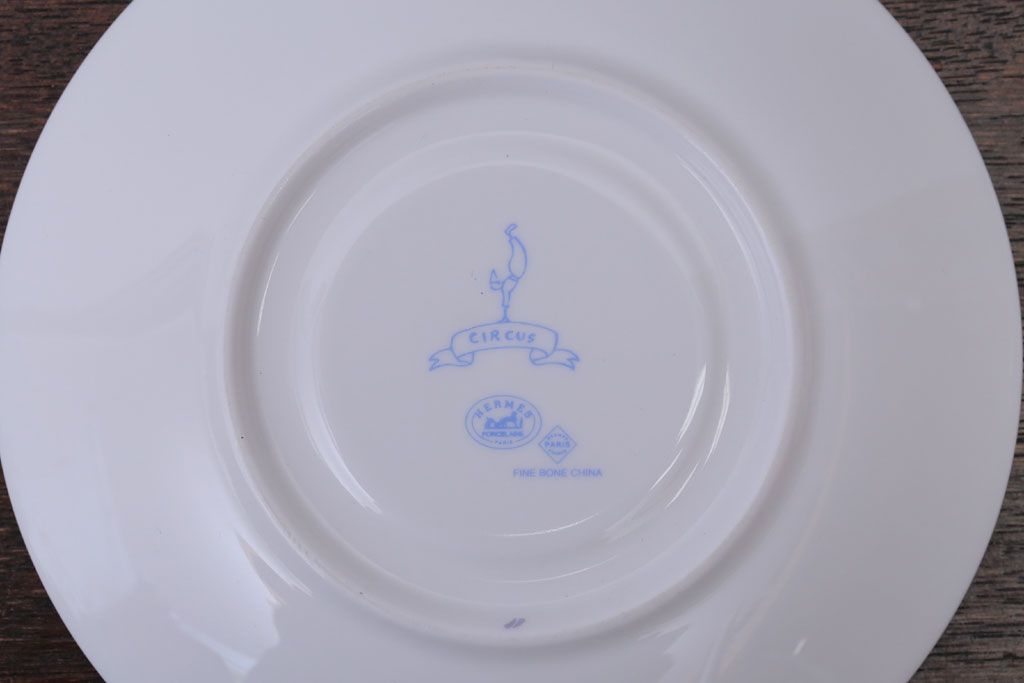 アンティーク雑貨　HERMES(エルメス)　CIRCUS(サーカス)　カップ&ソーサー2客セット