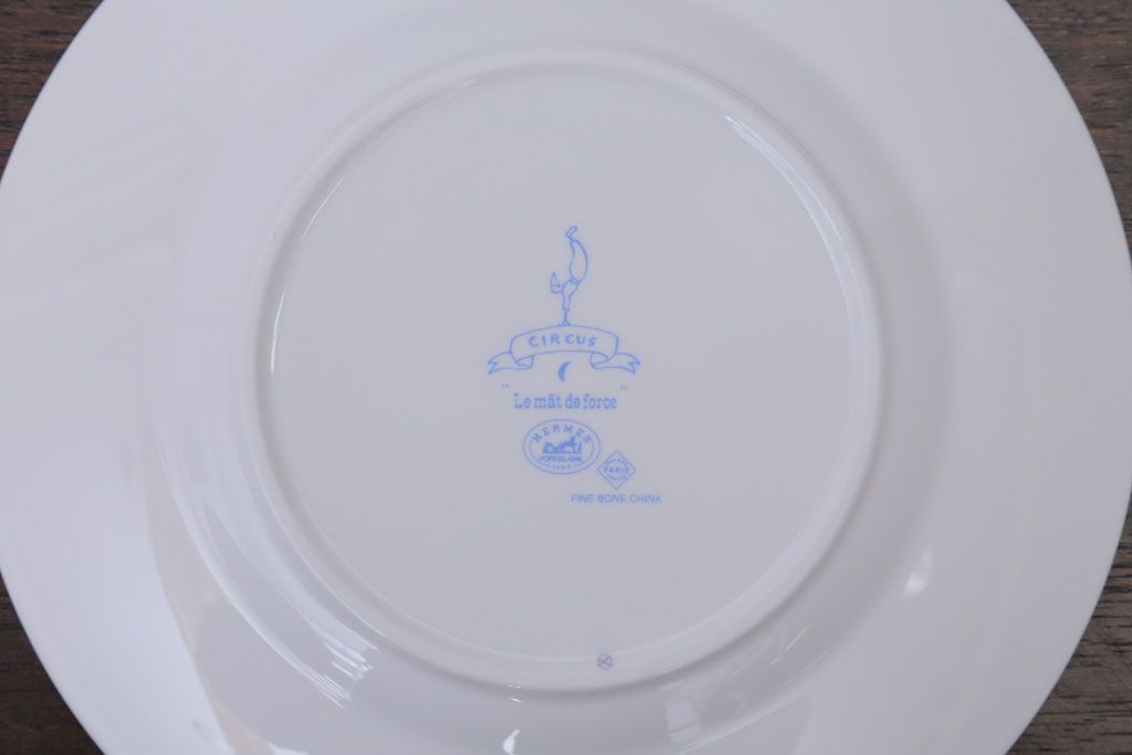 アンティーク雑貨　美品　HERMES(エルメス)　CIRCUS(サーカス)　プレート皿4枚セット