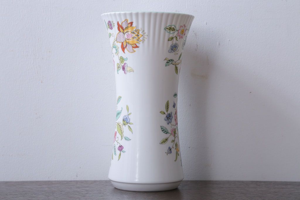 アンティーク雑貨　イギリスMINTON(ミントン)　Haddon Hall(ハドンホール)　花瓶・フラワーベース