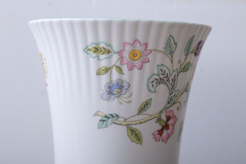 アンティーク雑貨　イギリスMINTON(ミントン)　Haddon Hall(ハドンホール)　花瓶・フラワーベース