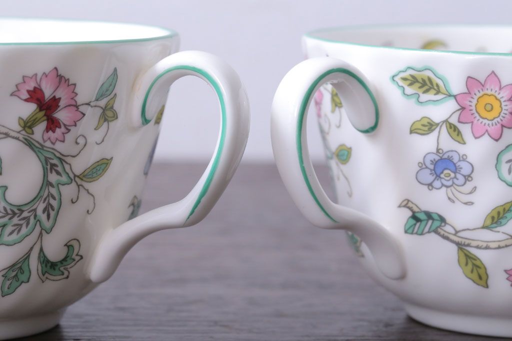 アンティーク雑貨　イギリスMINTON(ミントン)　Haddon Hall(ハドンホール)　カップ&ソーサー4客セット