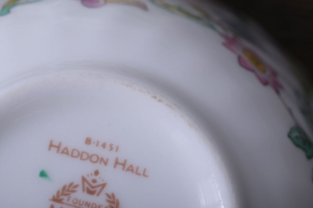 アンティーク雑貨　イギリスMINTON(ミントン)　Haddon Hall(ハドンホール)　カップ&ソーサー4客セット