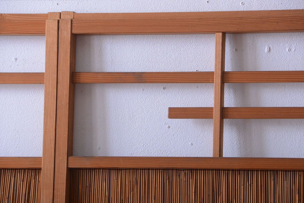 和製アンティーク　趣溢れる簾戸(簀戸、葦戸)4枚セット(2)