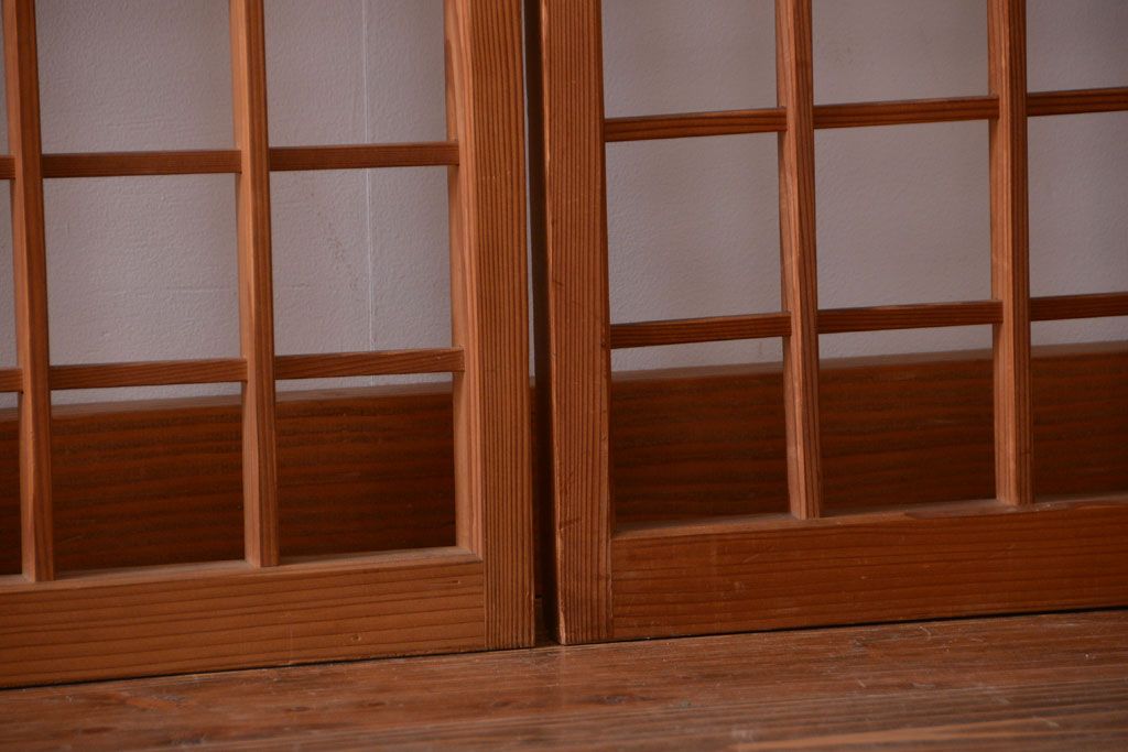 和製アンティーク　和の雰囲気が良い簾戸(簀戸、葦戸)4枚セット(1)
