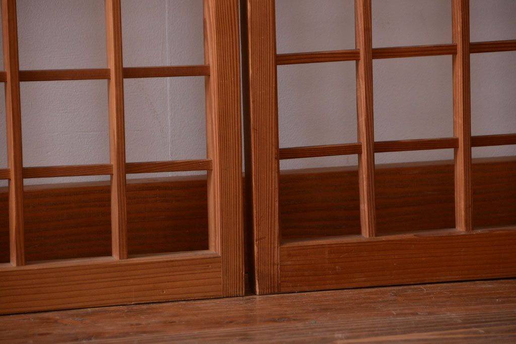 和製アンティーク 和の雰囲気が良い簾戸(簀戸、葦戸)4枚セット(1