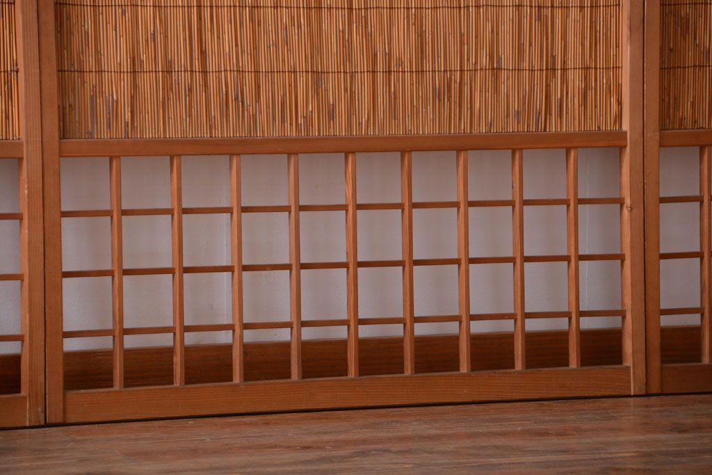 和製アンティーク　和の雰囲気が良い簾戸(簀戸、葦戸)4枚セット(2)