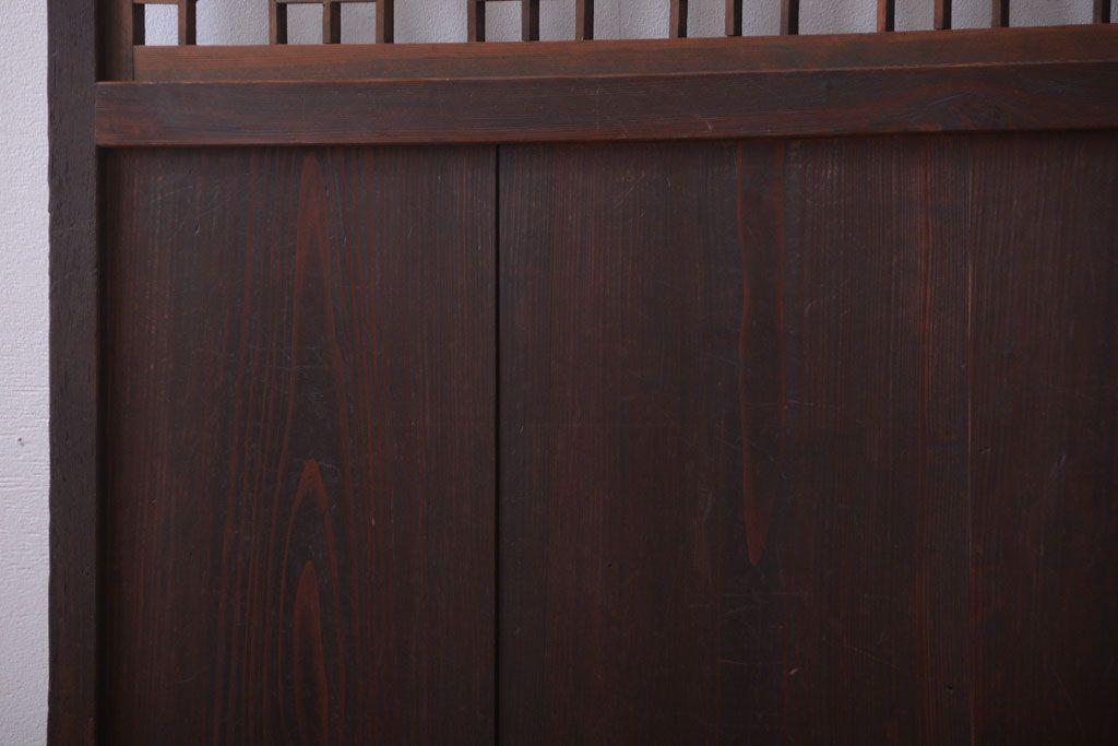 古民具・骨董　和のムード溢れる美しいアンティーク組子帯戸2枚セット