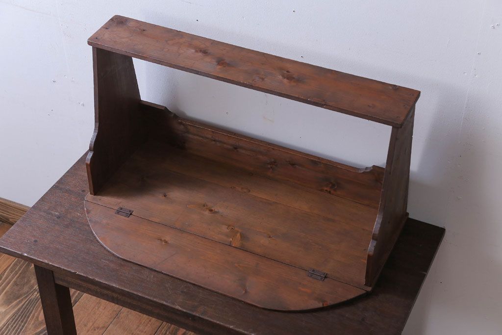レトロ家具　昭和レトロ　古い木のアンティーク本立て