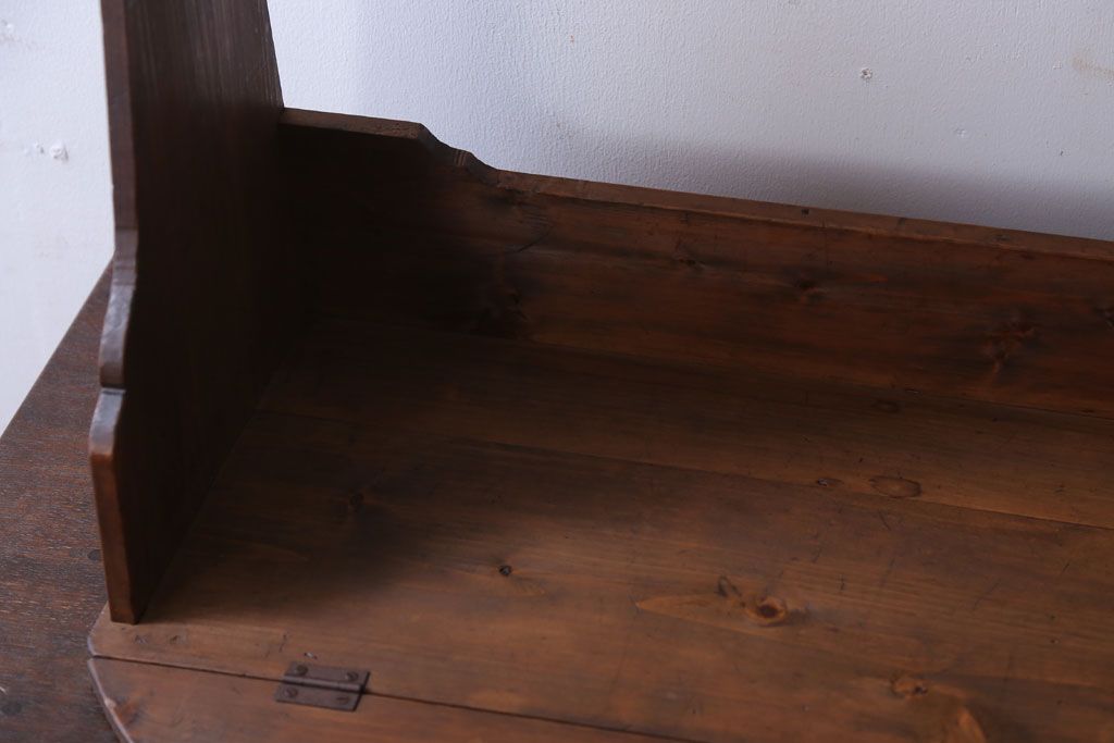 レトロ家具　昭和レトロ　古い木のアンティーク本立て