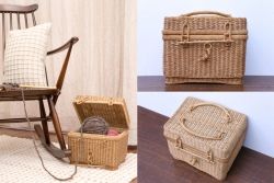 アンティーク雑貨　アンティーク　レトロでかわいいバスケット(2)