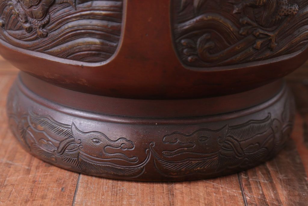アンティーク雑貨　古民具・骨董　上手物!厚手の真鍮製高級アンティーク火鉢