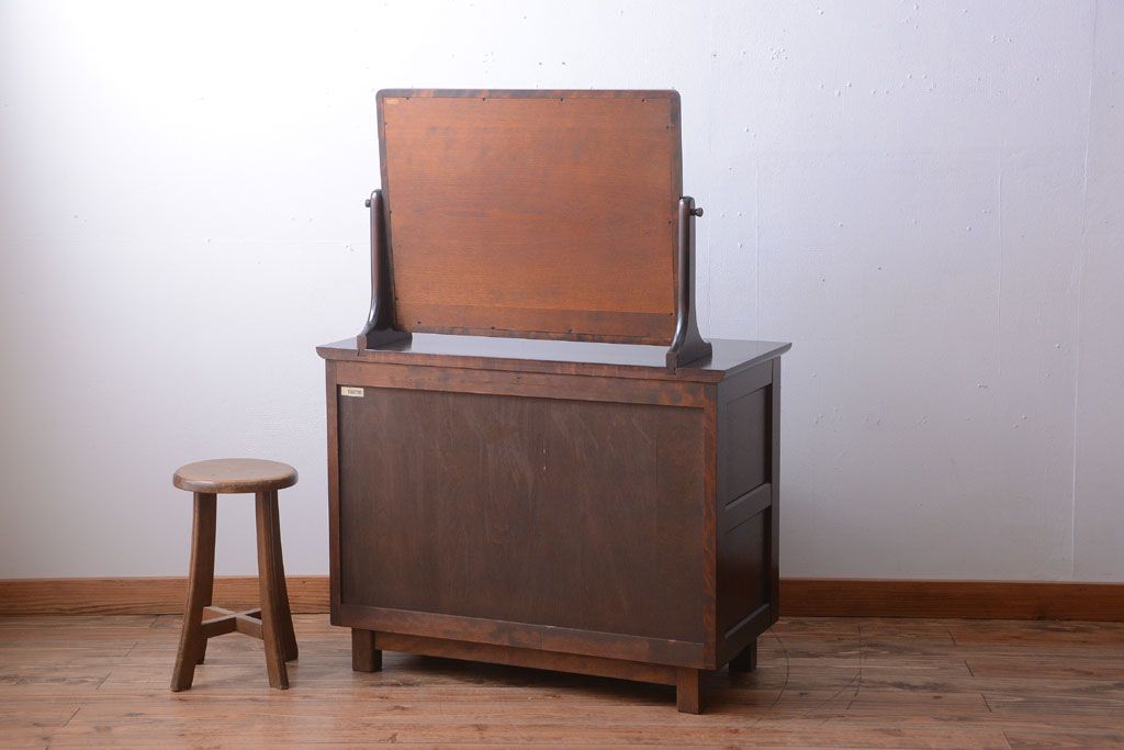 中古　北海道民芸家具 シックなドレッサー(定価約30万円)