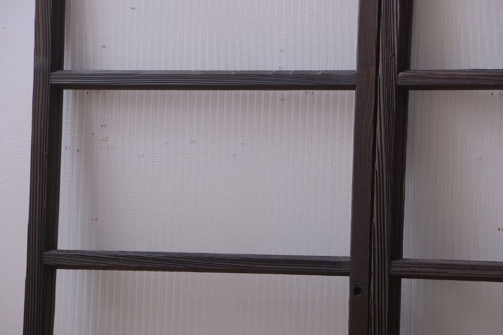 昭和レトロ　モールガラス入りアンティーク引き戸4枚セット(窓)