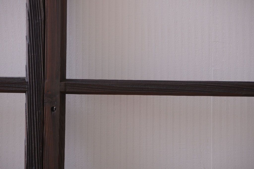 昭和レトロ　モールガラス入りアンティーク引き戸4枚セット(窓)