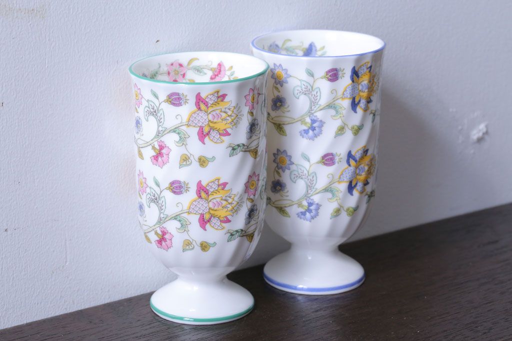 アンティーク雑貨　イギリスMINTON(ミントン)　Haddon Hall(ハドンホール)　タンブラー2客セット