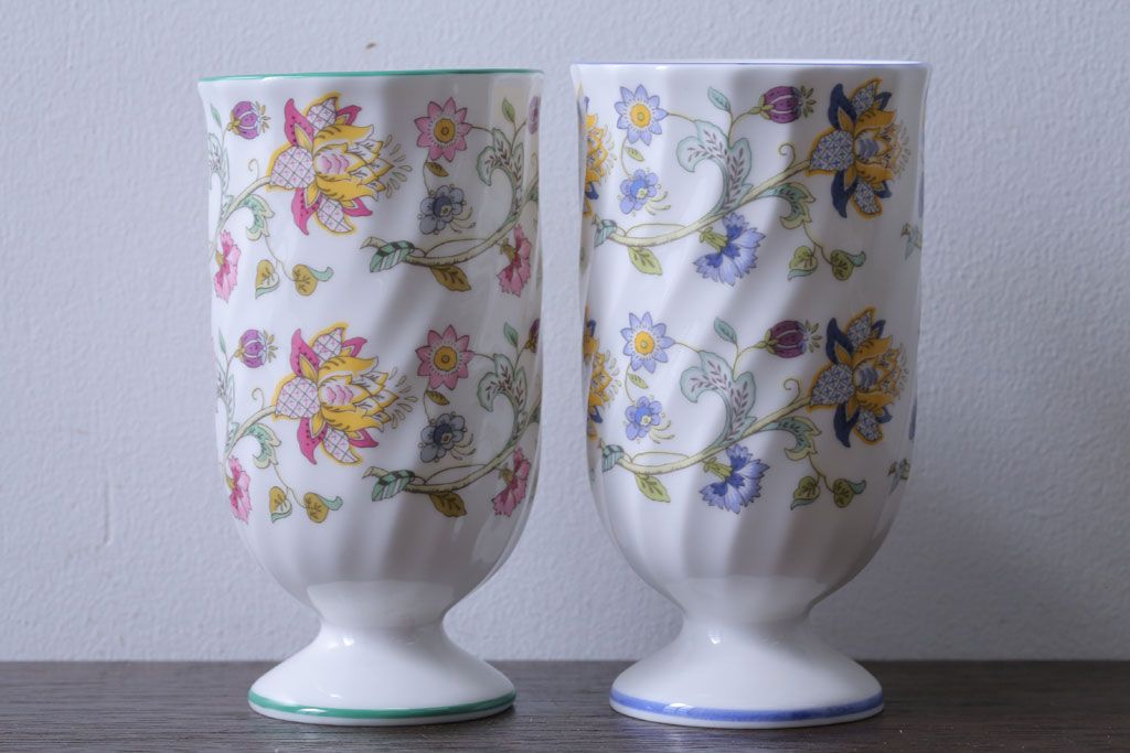 アンティーク雑貨　イギリスMINTON(ミントン)　Haddon Hall(ハドンホール)　タンブラー2客セット