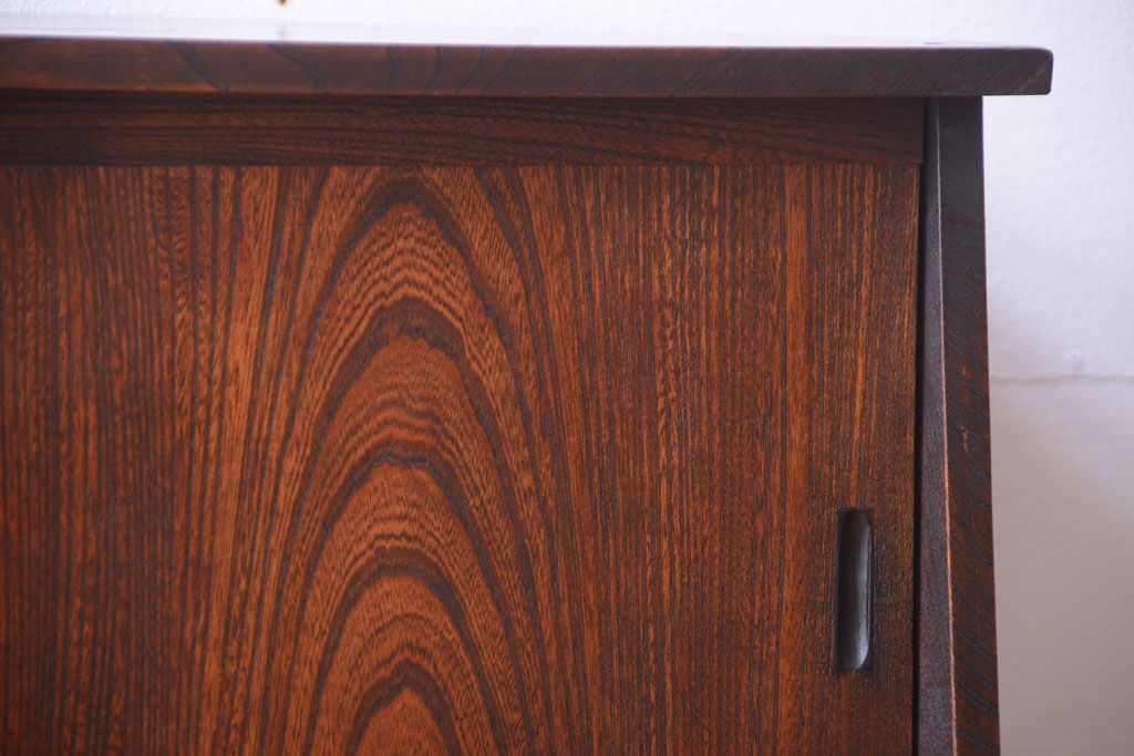 アンティーク家具　古民具・骨董　総欅材の和製アンティークライティングビューロー