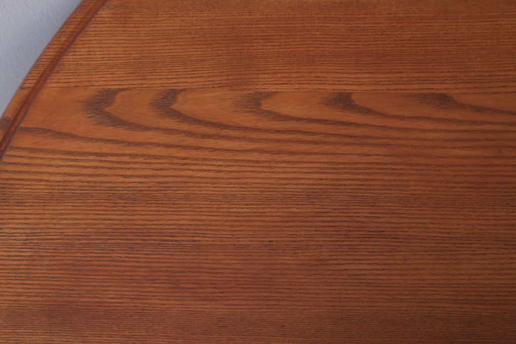 レトロ家具　アンティーク　古い木のレトロな丸ちゃぶ台(2)