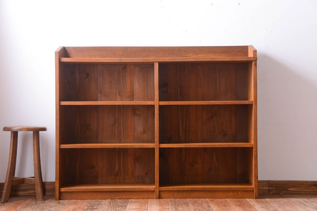 アンティーク家具　和製アンティーク　ナラ材製!しっかりした作りの本棚