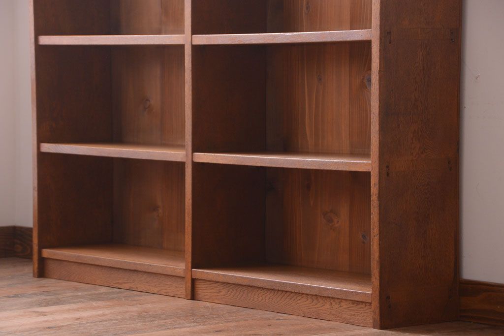 アンティーク家具　和製アンティーク　ナラ材製!しっかりした作りの本棚
