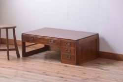 レトロ家具　昭和レトロ　古い木のアンティーク片袖文机