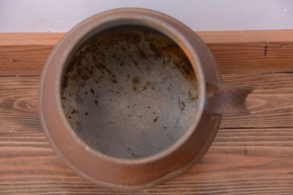 アンティーク雑貨　昭和レトロ 古いアイアンのミルク缶2個セット(牛乳缶)