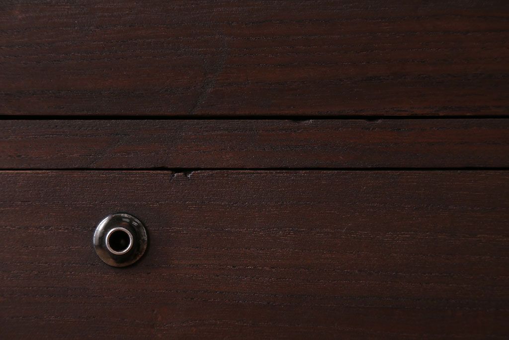 アンティーク家具　和製アンティーク　鉄脚付き!古い衣装箪笥ローボード(2)