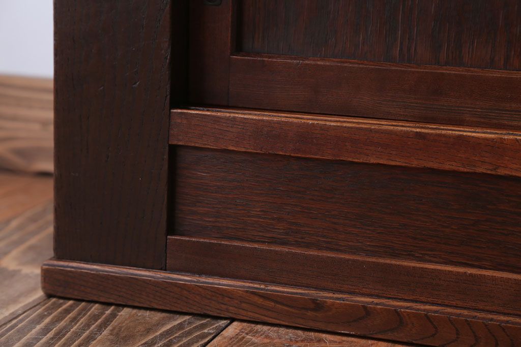 アンティーク家具　古民具・骨董　欅材の古い置き床(置床・ローボード)