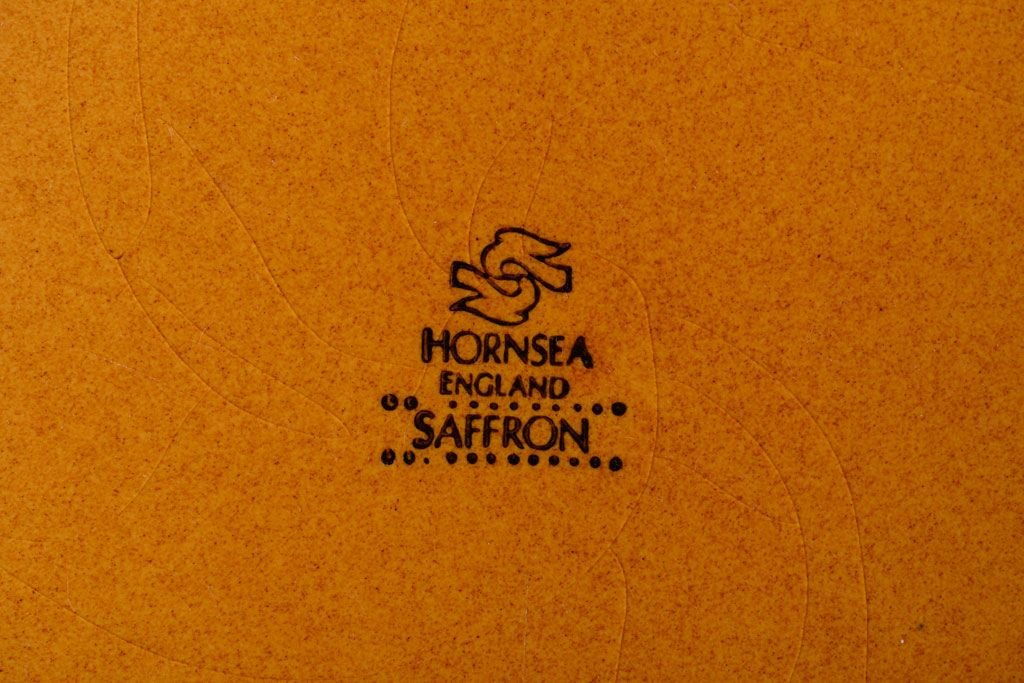 イギリスビンテージ　HORNSEA(ホーンジー)　Saffron(サフラン)シリーズ　カップ&ソーサー5客、皿5枚セット