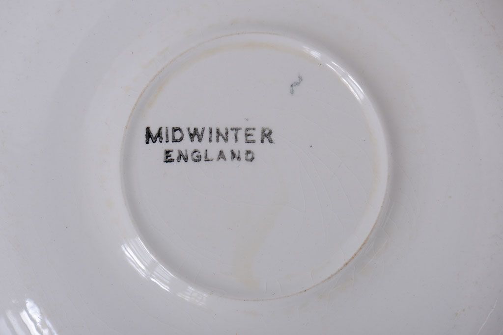 イギリスビンテージ　MIDWINTER(ミッドウィンター)　Roselle(ロゼル)シリーズ　カップ&ソーサー4客セット