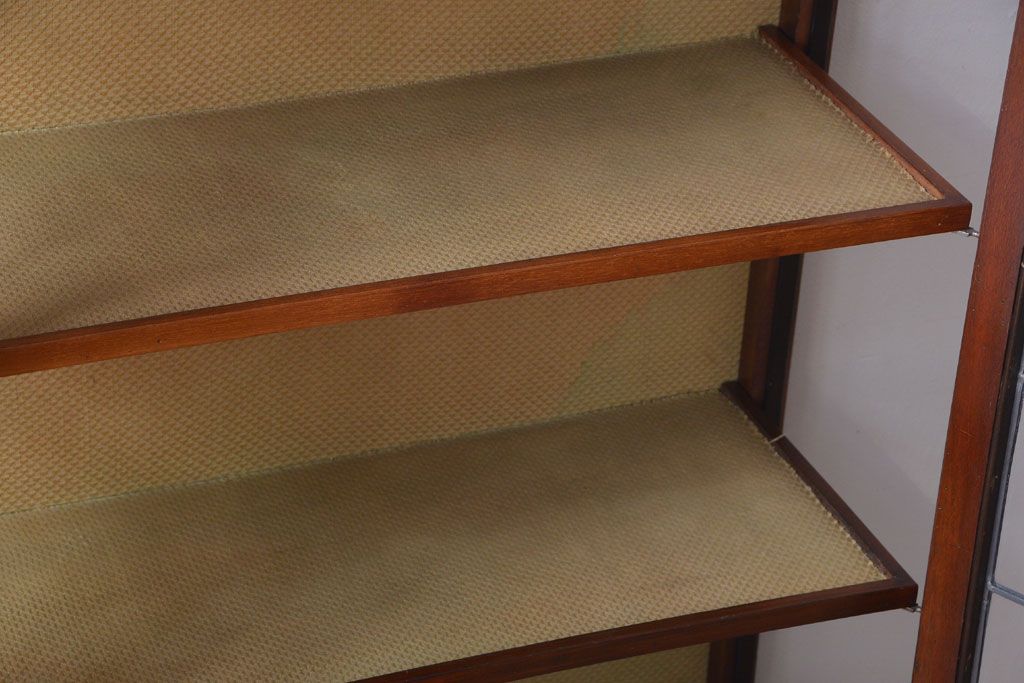 アンティーク家具　イギリスアンティーク　象嵌ステンドガラスケース