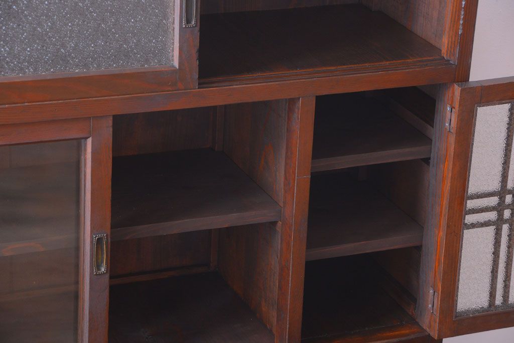 レトロ家具 昭和レトロ ダイヤガラスがかわいい和製アンティーク レトロ家具 昭和レトロ ダイヤガラスがかわいい和製アンティーク