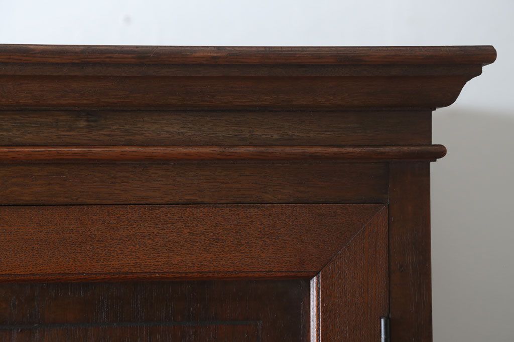 アンティーク家具　大正ロマン　古いナラ材の上質なアンティークワードローブ