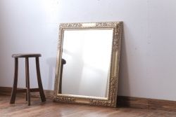 アンティーク雑貨　アンティーク調　上品な額付きミラー