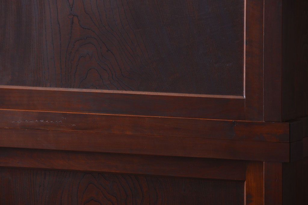 アンティーク家具　六尺　古民具・骨董　桜・欅材製!シンプルで上品なアンティーク水屋箪笥収納棚
