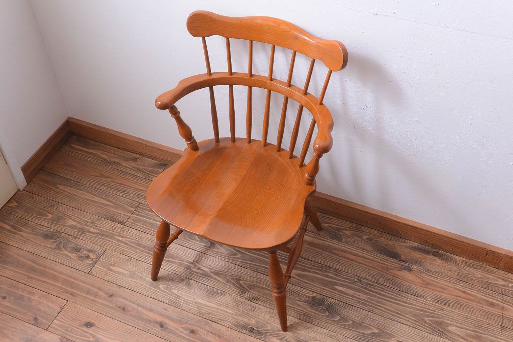 中古　柏木工　ナラ材のダイニングチェア(1)