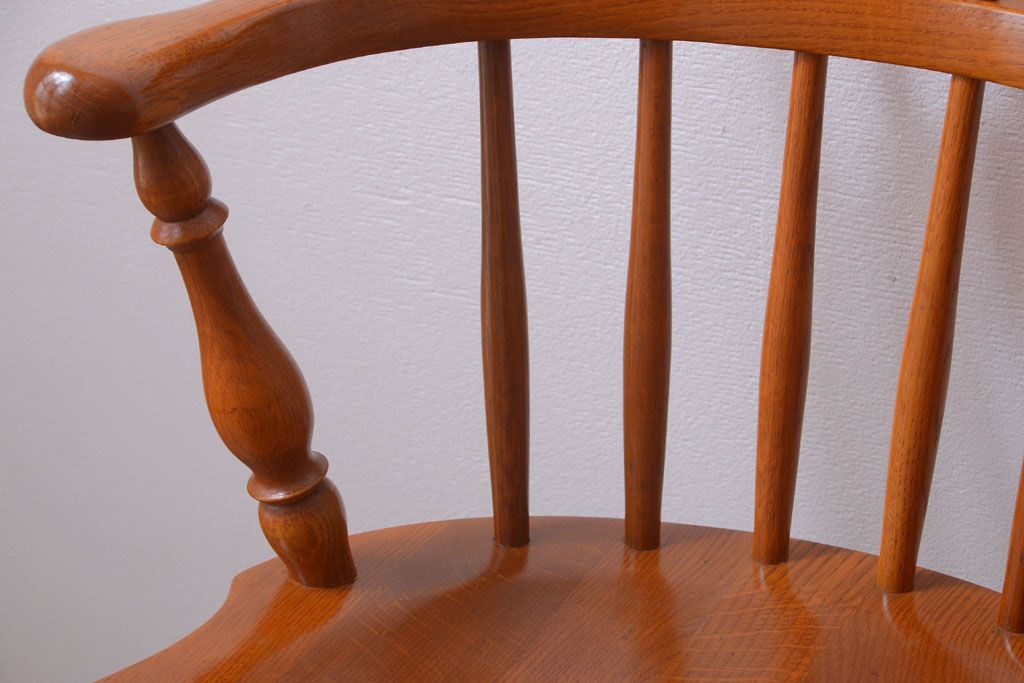 中古　柏木工　ナラ材のダイニングチェア(1)